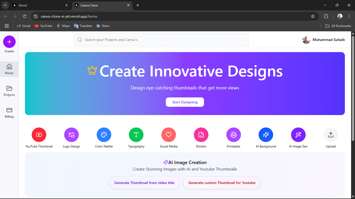 Graphix: AI-Powered Canva Clone